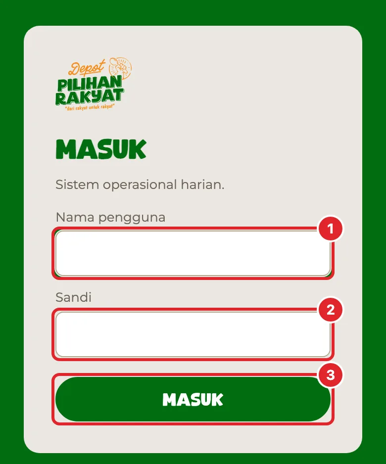 Tekan tombol Masuk .